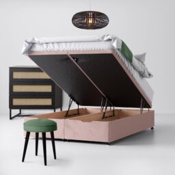 Small Single - Divan Bed - Pink - Velvet - 2ft6 - Happy Beds - thumbnail 4