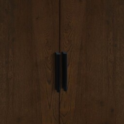 Alba – 2 Door Wardrobe – Walnut and Black – Lacquered MDF - Happy Beds - thumbnail 2