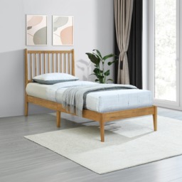 Padeswood - Single - Low Foot-End Bed - Oak - Wooden - 3ft - Happy Beds - thumbnail 2
