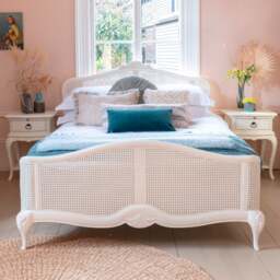 Willis and Gambier Ivory - King Size - Ivory Wooden Rattan Bed - Ivory - Wood/Rattan - 5ft - Happy Beds - thumbnail 2