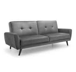 Monza - 2 Seater Sofa Bed - Grey - Velvet - Happy Beds - thumbnail 7