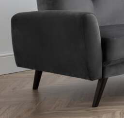 Monza - 2 Seater Sofa Bed - Grey - Velvet - Happy Beds - thumbnail 4