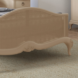 Willis and Gambier Ivory - King Size - Ivory Wooden Rattan Bed - Ivory - Wood/Rattan - 4ft6 - Happy Beds - thumbnail 4