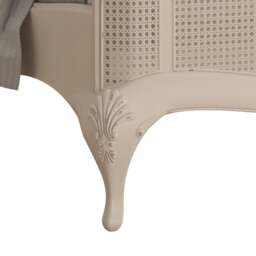 Willis and Gambier Ivory - King Size - Ivory Wooden Rattan Bed - Ivory - Wood/Rattan - 4ft6 - Happy Beds - thumbnail 6