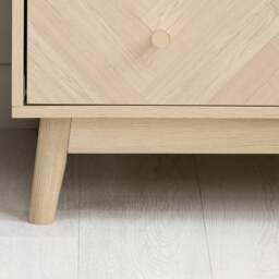 Herringford – 3 Door Mirror Wardrobe - Oak – Wooden – Happy Beds - thumbnail 5