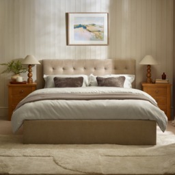 Peggy - Super King Size - Ottoman Storage Bed - Stone - Fabric - 6ft - thumbnail 3