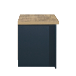 Highgate - 2 Drawer Bedside Table - Blue/Oak - Wooden - Happy Beds - thumbnail 3