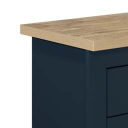Highgate - 2 Drawer Bedside Table - Blue/Oak - Wooden - Happy Beds - thumbnail 4