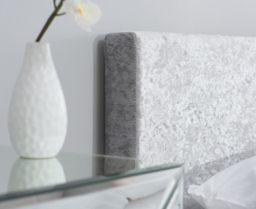 Berlin - Single - Ottoman Storage Bed - Light Grey - Crushed Velvet - Single - Happy Beds - thumbnail 5