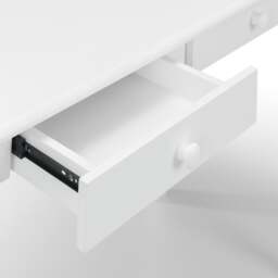 Carrington - 2 Drawer Desk - White - Wooden - Happy Beds - thumbnail 6
