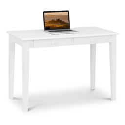 Carrington - 2 Drawer Desk - White - Wooden - Happy Beds - thumbnail 5