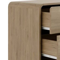 Ingrid - 3 Drawer Chest of Drawers - Light Oak - Wooden - Happy Beds - thumbnail 5