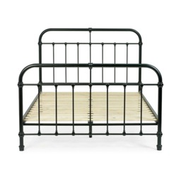 Logan - Double - High Footend Bed - Black - Metal - 4ft6 - thumbnail 7