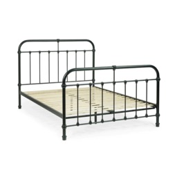 Logan - Double - High Footend Bed - Black - Metal - 4ft6 - thumbnail 8