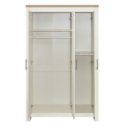 Highgate - 3 Door Wardrobe - Cream/Oak - Wooden - Happy Beds - thumbnail 4