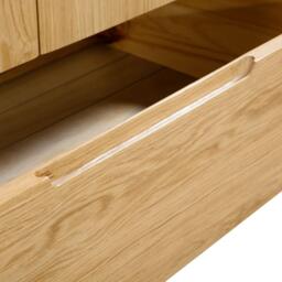 Curve - 2 Door Combination Wardrobe - Oak - Wooden - Happy Beds - thumbnail 6