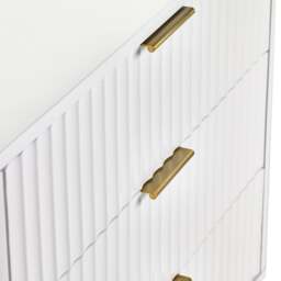 Murano - 3 Drawer Chest - White - Wooden - Happy Beds - thumbnail 6