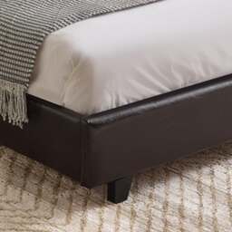 Rialto - Single - Low Foot-End Bed - Brown - Faux Leather - 3ft - thumbnail 7