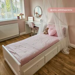 Mission - Small Double - Storage Bed - White - Wood - 4ft - Happy Beds - thumbnail 7