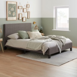 Berlin - Single - Grey Fabric Contemporary Bed Frame - Single - Happy Beds