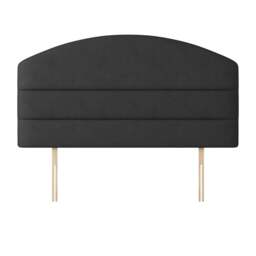 Dudley - Single - Lined Headboard - Dark Grey - Charcoal - Fabric - 3ft - Happy Beds - thumbnail 5