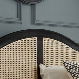 Leonie - King Size - Rattan Bed - Black - Wooden - 5ft - Happy Beds - thumbnail 5