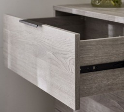 Bali – 6-Drawer Wide Chest of Drawers – Grey Oak – Wooden - Happy Beds - thumbnail 3