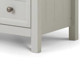 Maine - 6 Drawer Wide Chest - Dove Grey Wooden - Happy Beds - thumbnail 4