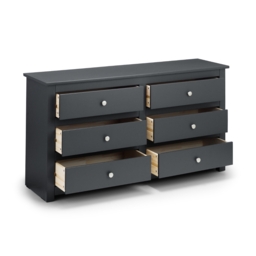 Radley - 6 Drawer Chest - Grey - Wooden - Happy Beds - thumbnail 1