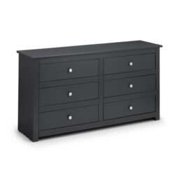 Radley - 6 Drawer Chest - Grey - Wooden - Happy Beds - thumbnail 2
