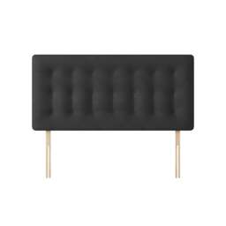 Cornell - Small Double - Buttoned Headboard - Dark Grey - Charcoal - Fabric - 4ft - Happy Beds - thumbnail 4
