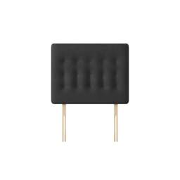 Cornell - Small Double - Buttoned Headboard - Dark Grey - Charcoal - Fabric - 4ft - Happy Beds - thumbnail 3