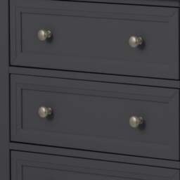Maine - 6 Drawer Wide Chest - Dark Grey - Wooden - Happy Beds - thumbnail 2