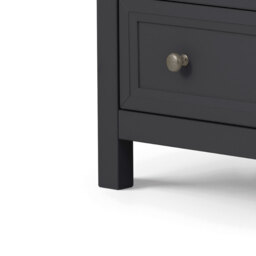 Maine - 6 Drawer Wide Chest - Dark Grey - Wooden - Happy Beds - thumbnail 4