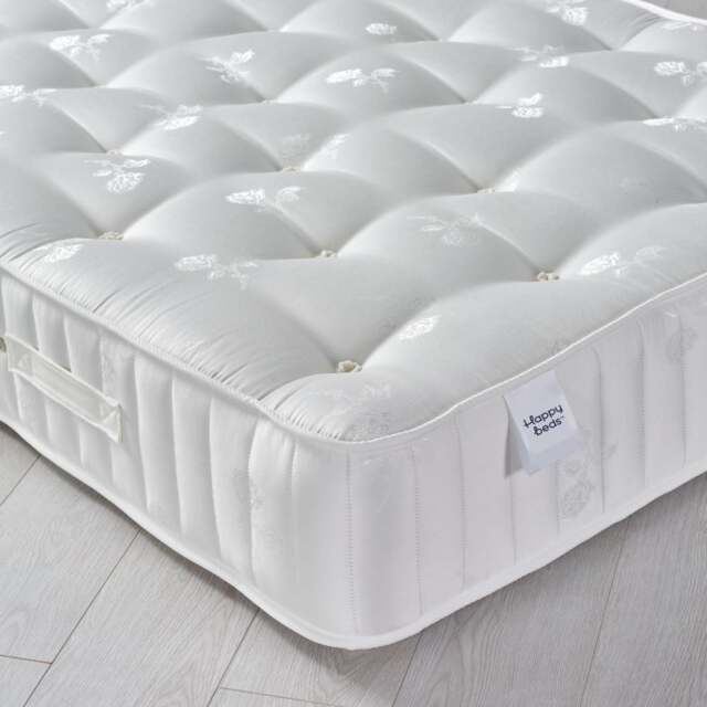Signature Crystal 3000 Pocket Sprung Orthopaedic Natural Mattress - Double - Medium to Firm - 4ft6 (135 x 190 cm) - Happy Beds - image 1