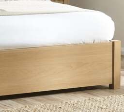 Westbrook – Double – Platform Ottoman Storage Bed – Oak– Wooden – 4ft6 - Happy Beds - thumbnail 5