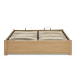 Westbrook – Double – Platform Ottoman Storage Bed – Oak– Wooden – 4ft6 - Happy Beds - thumbnail 6