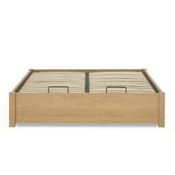 Westbrook – Double – Platform Ottoman Storage Bed – Oak– Wooden – 4ft6 - Happy Beds - thumbnail 7