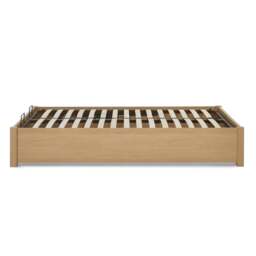 Westbrook – Double – Platform Ottoman Storage Bed – Oak– Wooden – 4ft6 - Happy Beds - thumbnail 8