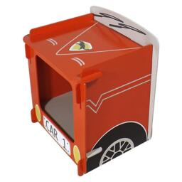 Racing Car - Children's Bedside Table - Red - Wooden - Happy Beds - thumbnail 2