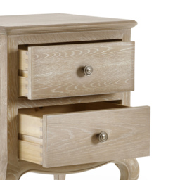 Camille - 2-Drawer Bedside Table - Oak - Wooden - Happy Beds - thumbnail 6