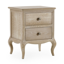 Camille - 2-Drawer Bedside Table - Oak - Wooden - Happy Beds - thumbnail 2