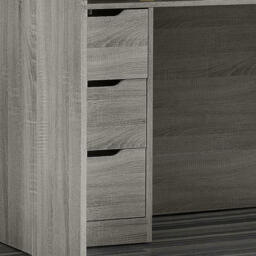 Pegasus - Single - Kids High Sleeper Bed - Wardrobe - Desk and Storage - Grey Oak - Wooden - 3ft - Happy Beds - thumbnail 6