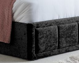 Hannover - King Size - Ottoman Bed - Black - Velvet - 5ft - Happy Beds - thumbnail 7