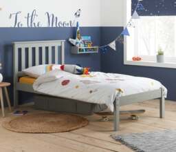 Denver -Single - Grey - Solid Pine Wood - 3ft - Happy Beds - thumbnail 2