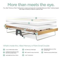 Jay-Be J-Bed - Single - Folding Guest Bed with Performance Mattress - 3ft - Happy Beds - thumbnail 5