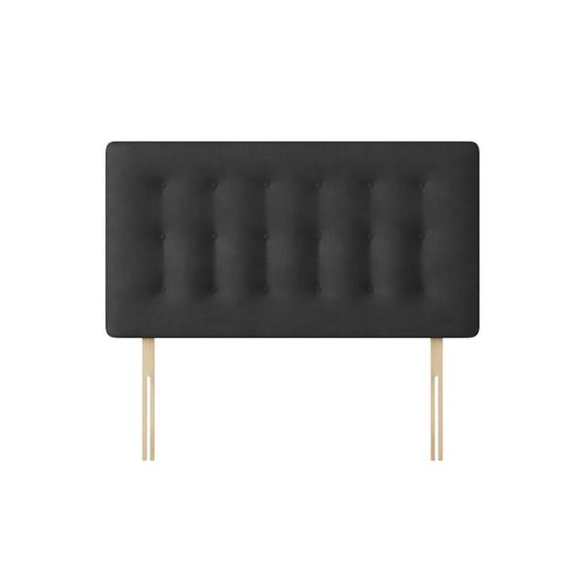 Cornell - King Size - Buttoned Headboard - Dark Grey - Charcoal - Fabric - 5ft - Happy Beds - image 1