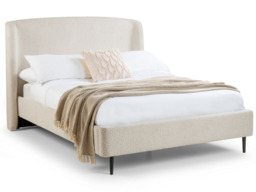 Eden - Double - Bed Frame - Off White/Ivory - Boucle Fabric - 5ft - Happy Beds - thumbnail 5
