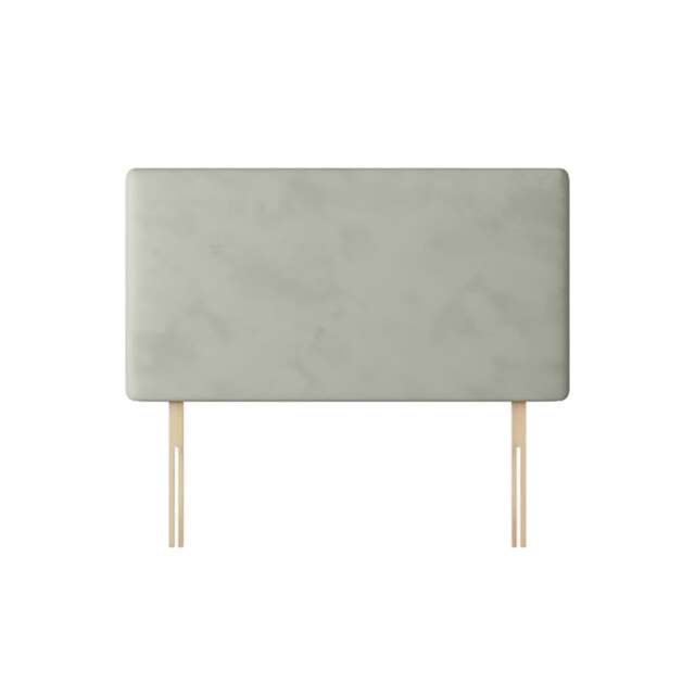 Cornell - Small Single - Plain Headboard - Light Silver - Velvet - 2ft6 - Happy Beds - image 1