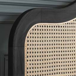 Leonie - Super King Size - Rattan Bed - Black - Wooden - 6ft - Happy Beds - thumbnail 4